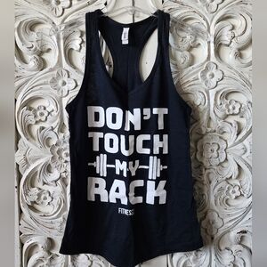 Black Athletic Graphic Racerback Tank